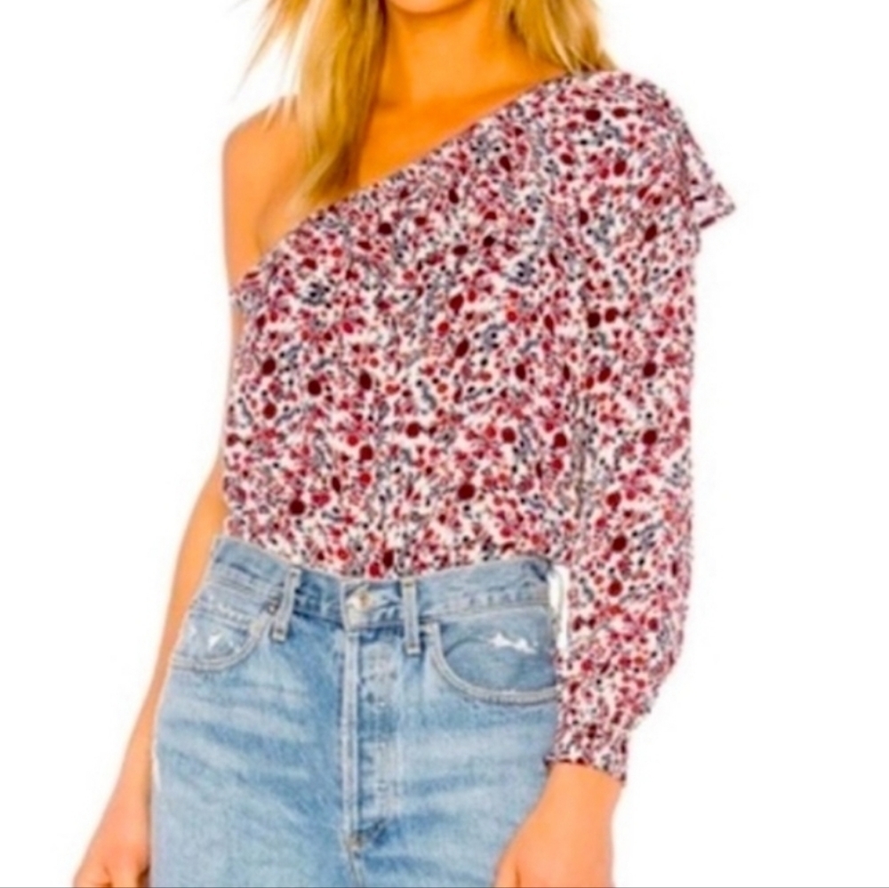 Jack by BB Dakota one shoulder floral top Large